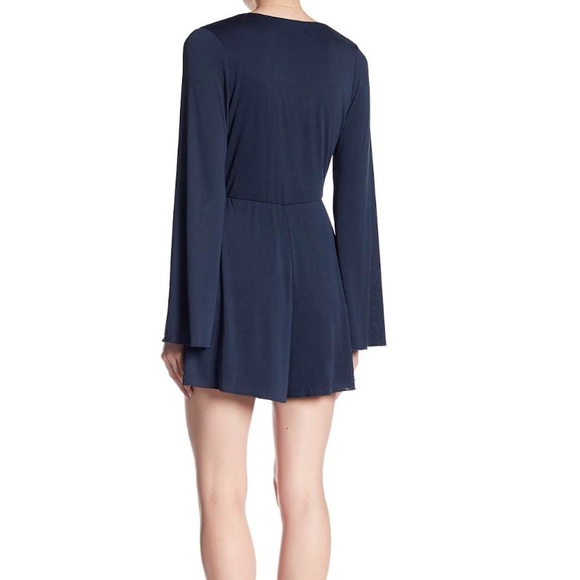 NSR ‘Julienne’ Bell Sleeve Wrap Romper - Picture 2 of 9